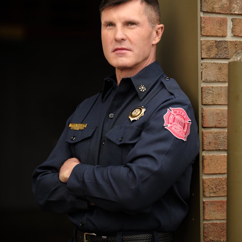 Men's Classic Long Sleeve Fire Chief Shirt image number 10