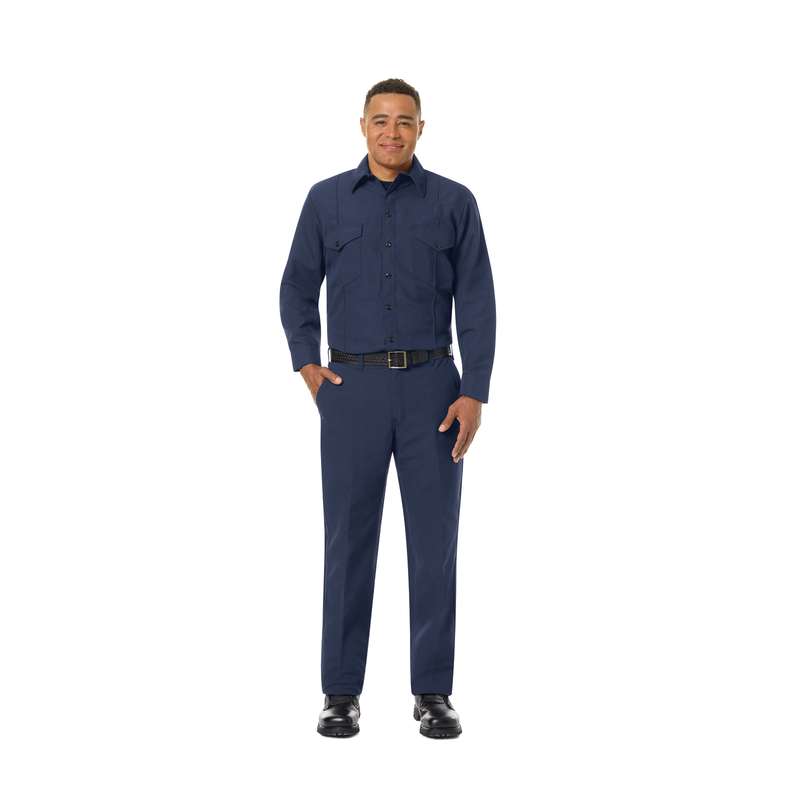 Men's Classic Long Sleeve Firefighter Shirt image number 4