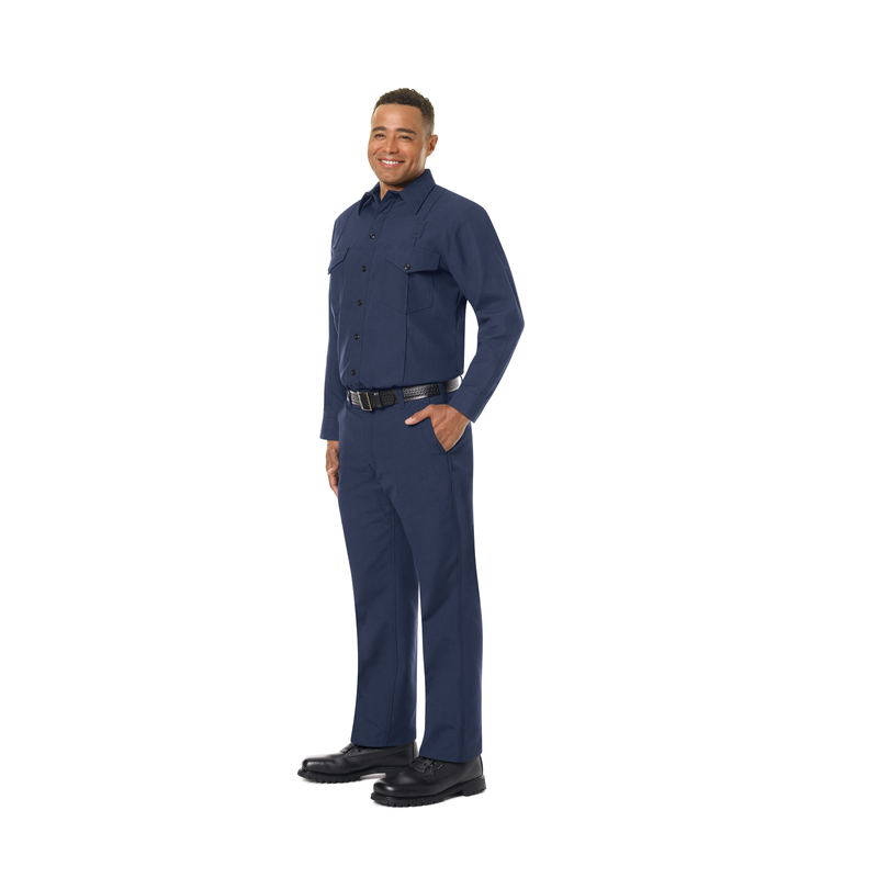 Men's Classic Long Sleeve Firefighter Shirt image number 10