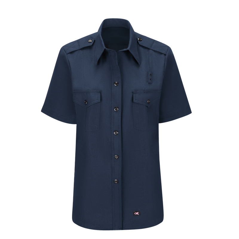 Women's Non-FR 100% Cotton Classic Short Sleeve Fire Chief Shirt  image number 0