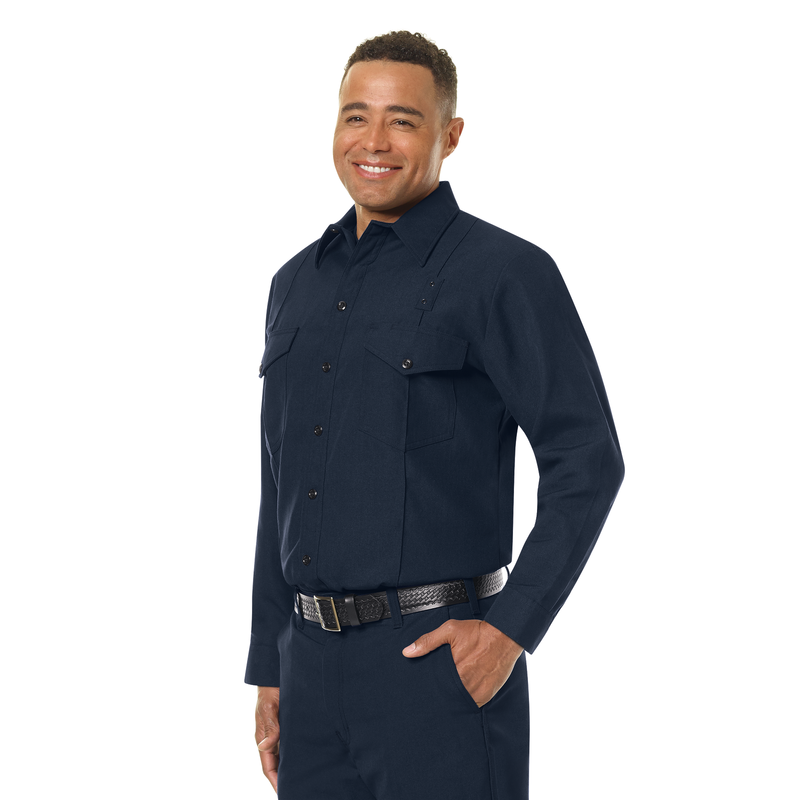 Men's Classic Long Sleeve Firefighter Shirt image number 7