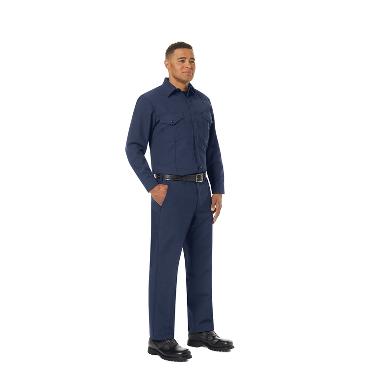 Men's Classic Long Sleeve Firefighter Shirt image number 11